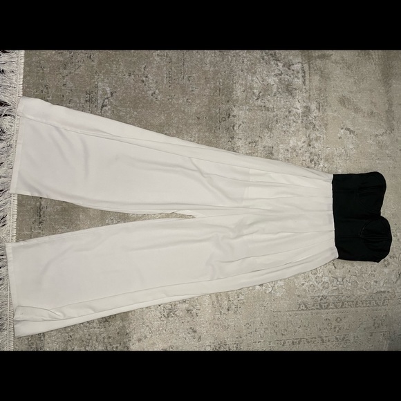 Black leather corset jumpsuit - Picture 3 of 8